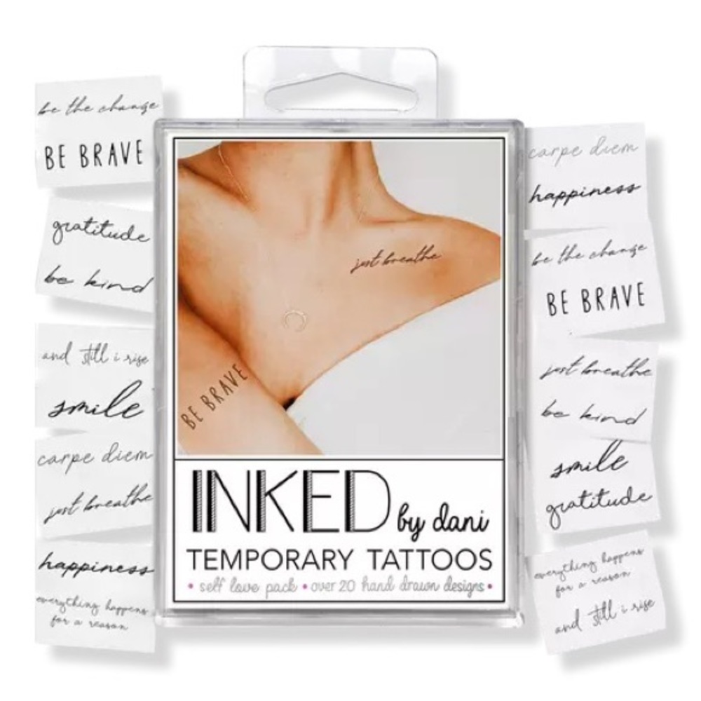 ✨ Brand New ✨ Inked by Dani Temporary Tattoos Self Love Pack